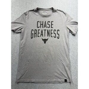 Under Armour HeatGear Men's Gray Graphic Logo Cotton SS Tee Project Rock